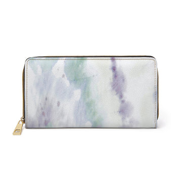 Grey Tie Dye Print Zipper Wallet Bynelo